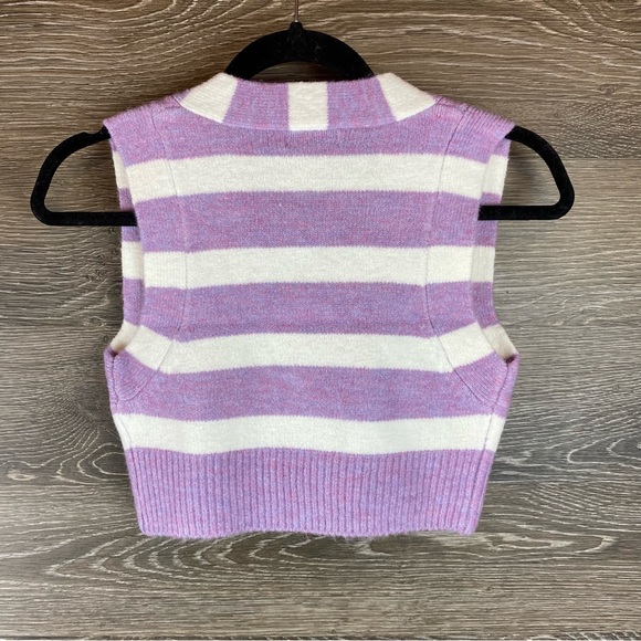 For Love & Lemons Maud Cropped Sweater Vest NWT  Size XS - Picture 5 of 6